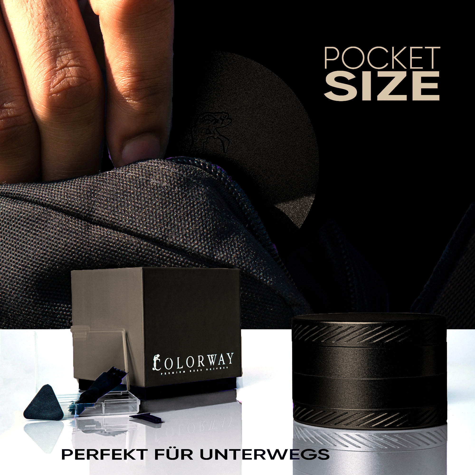 ALUMINUM GRINDER - OBSIDIAN