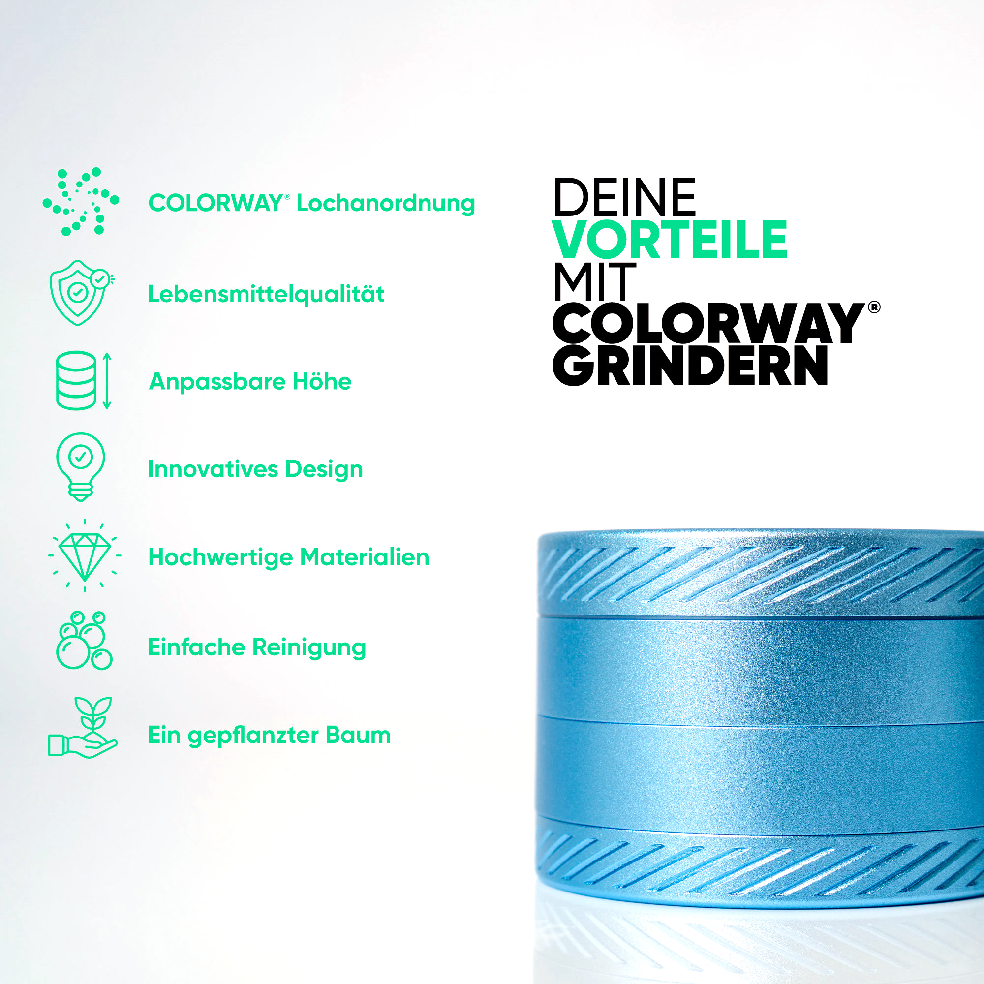 ALUMINIUM GRINDER - BLUE SMOKE