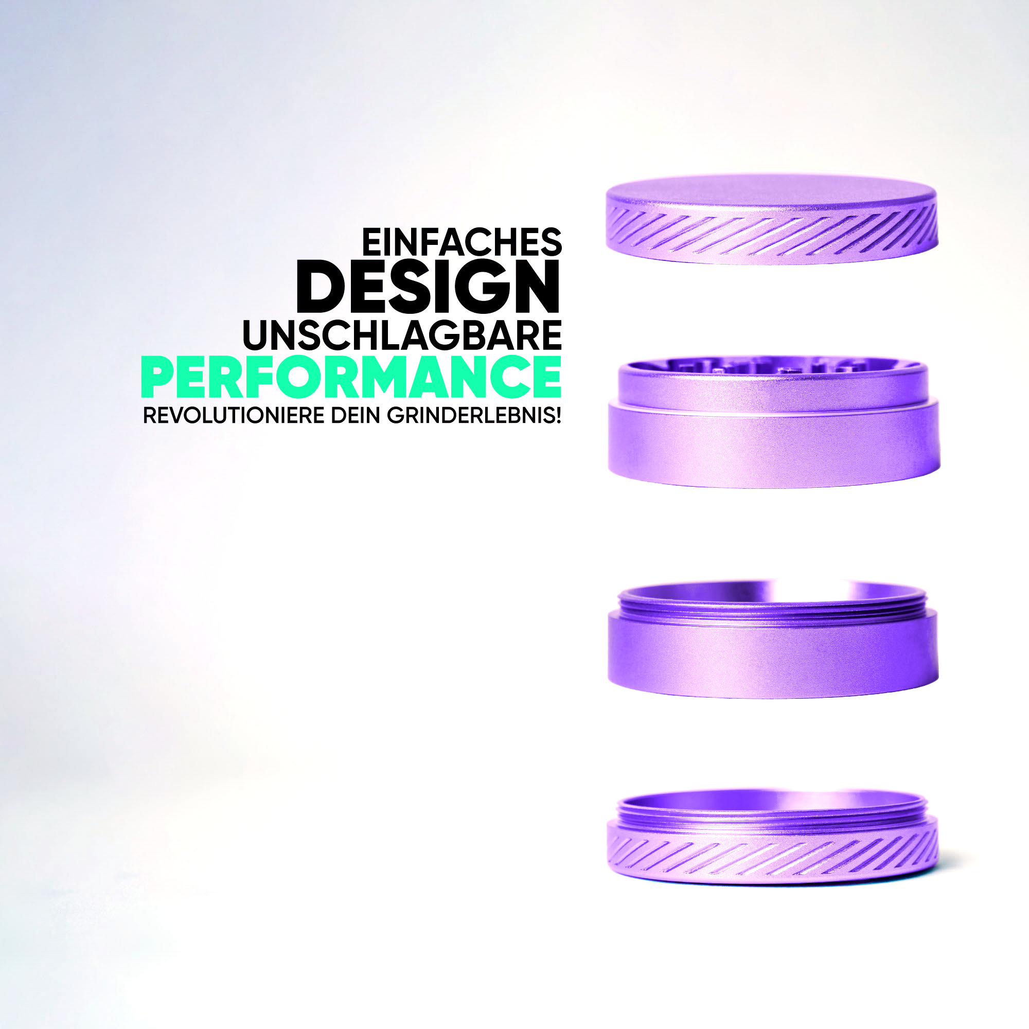 ALUMINIUM GRINDER - DARK GRAPE