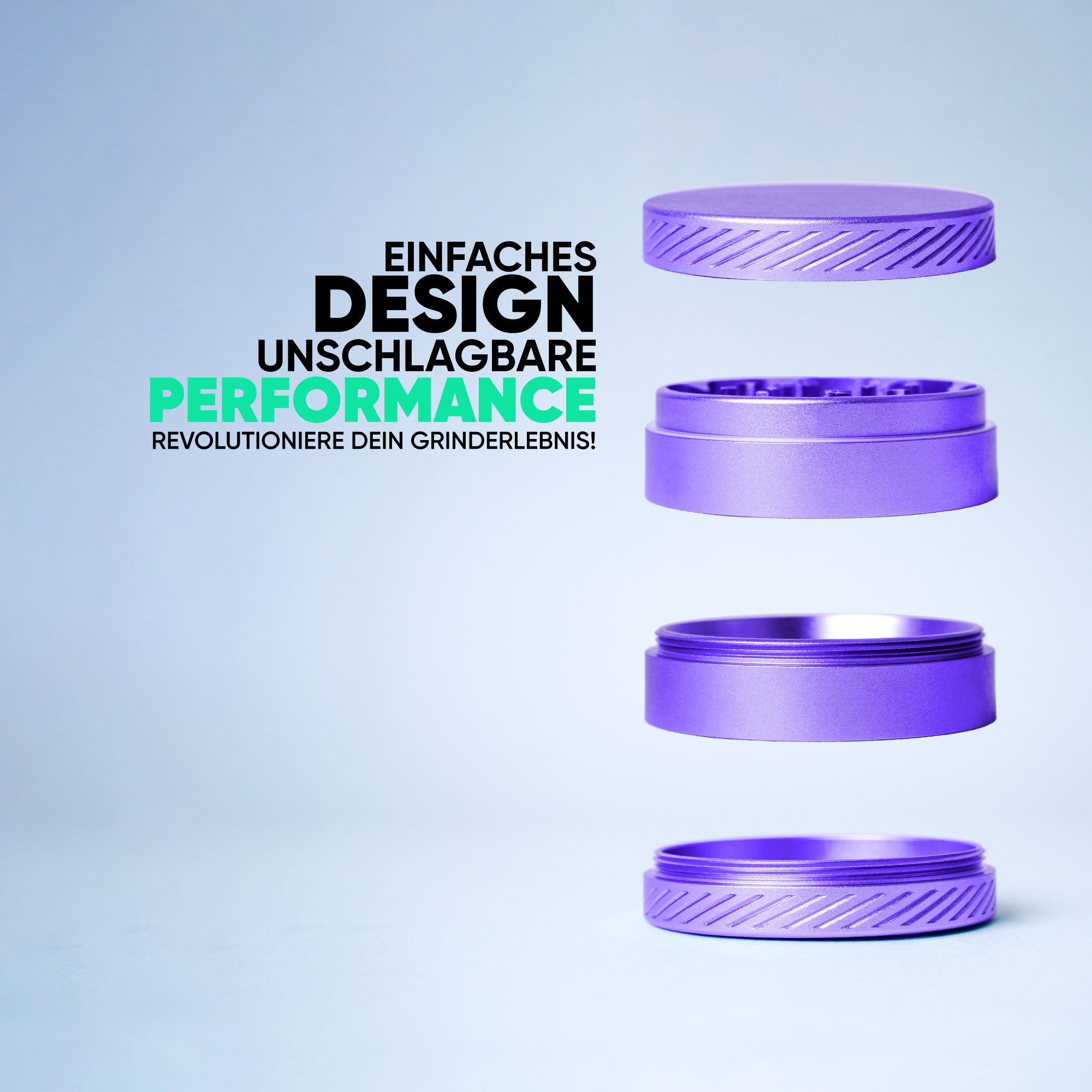 ALUMINIUM GRINDER - DARK GRAPE