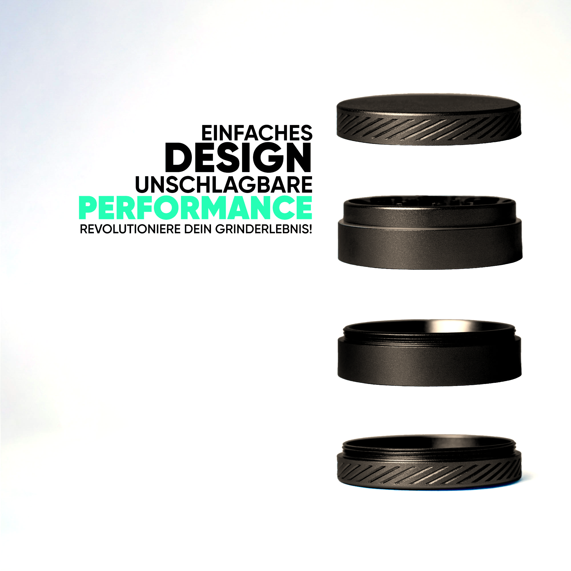 ALUMINIUM GRINDER - OBSIDIAN