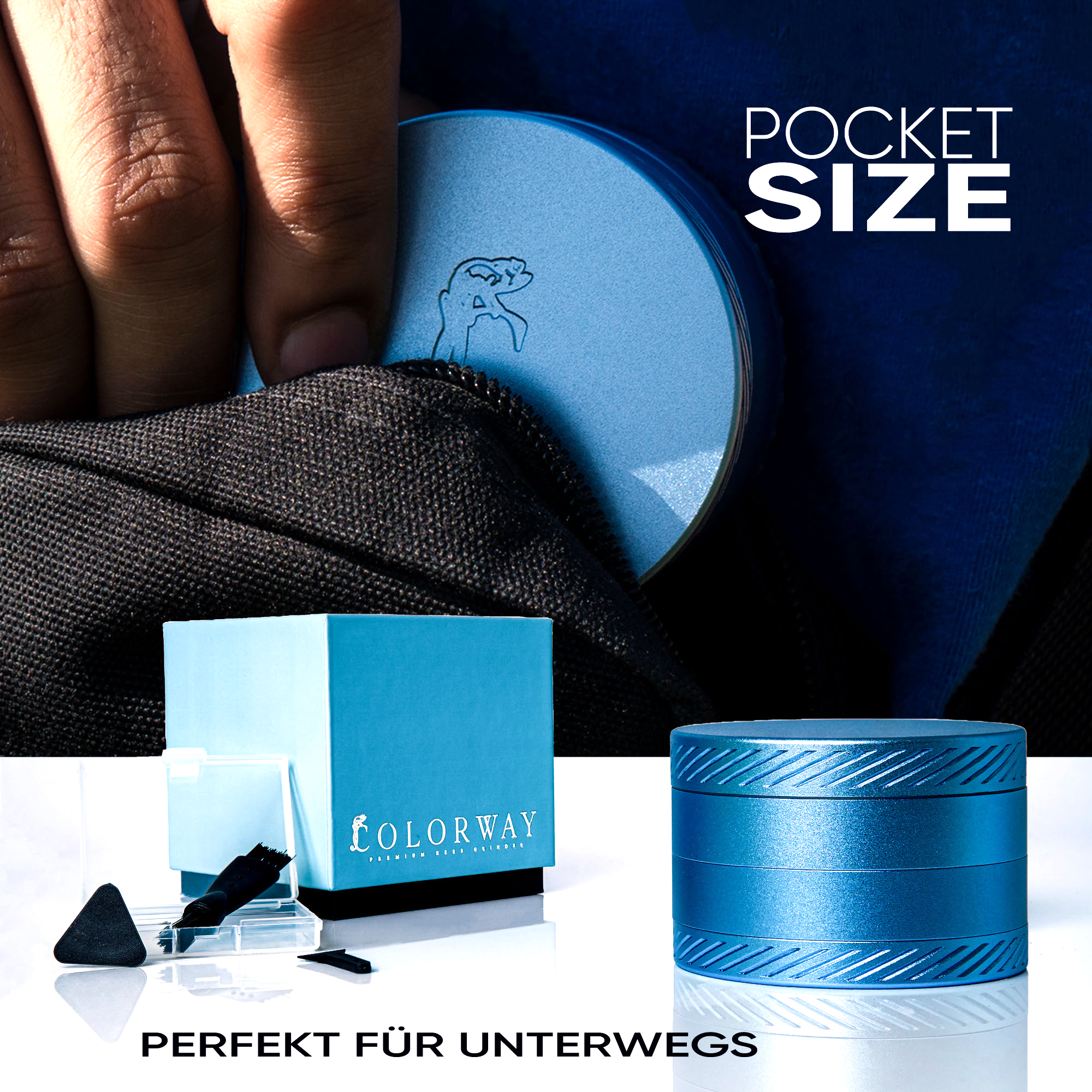 ALUMINIUM GRINDER - BLUE SMOKE