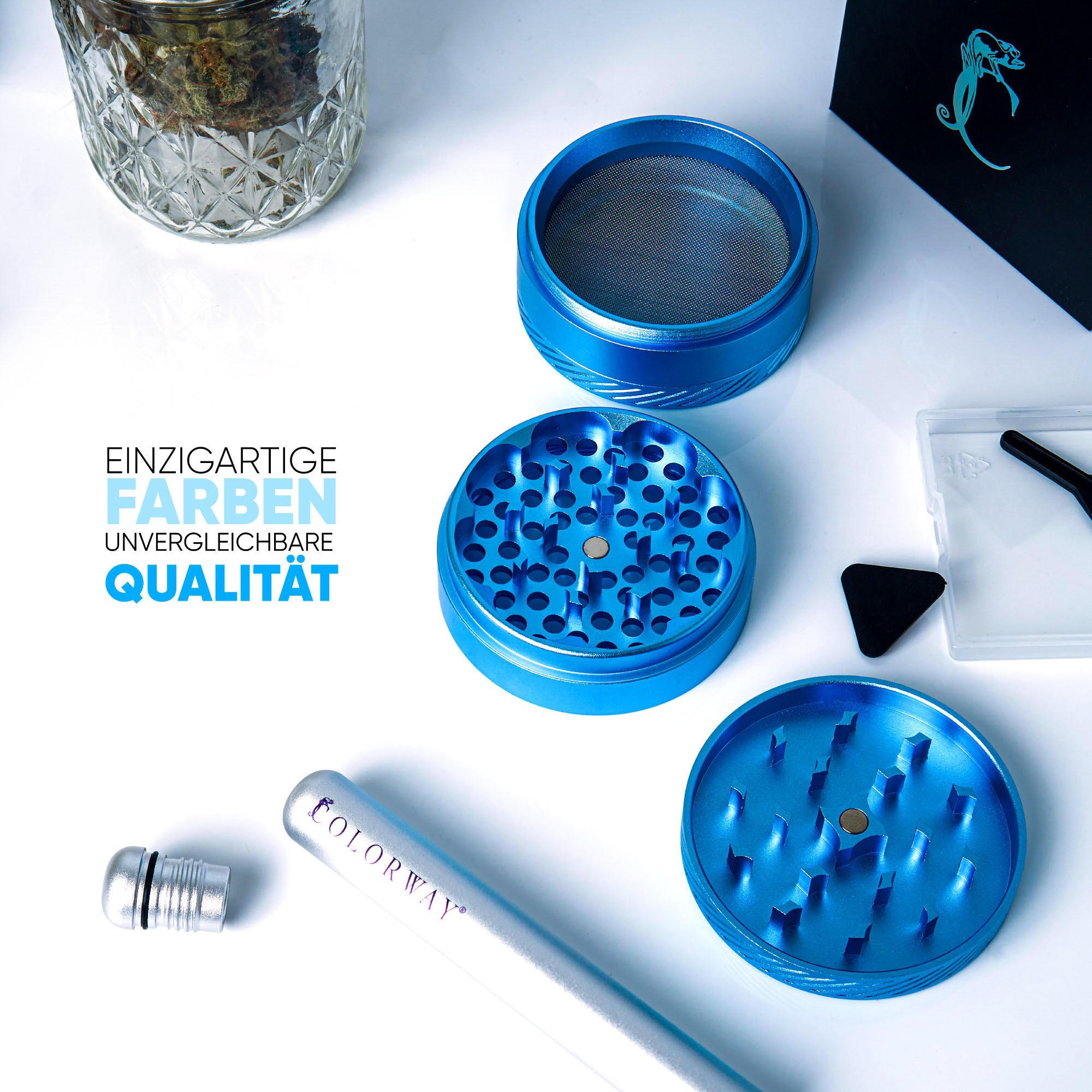 ALUMINIUM GRINDER - BLUE SMOKE