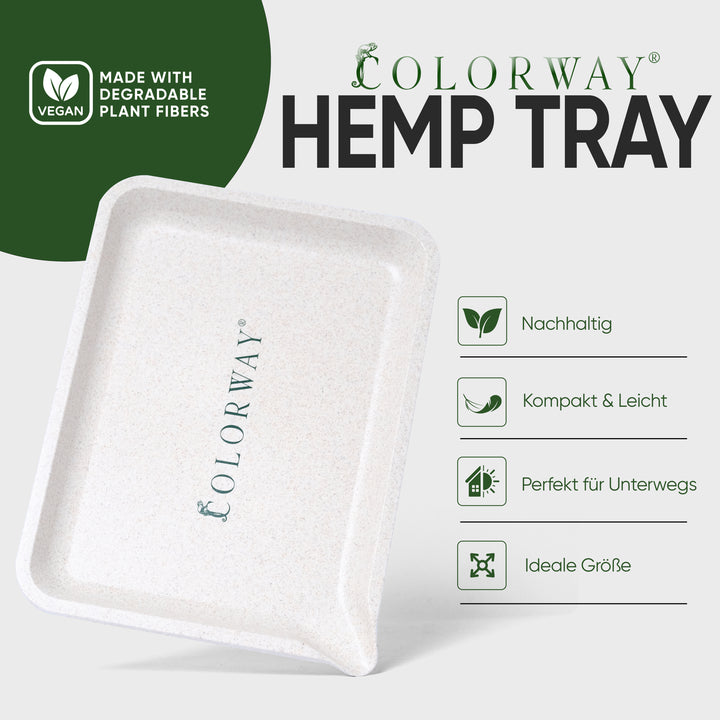 COLORWAY® HEMP SET - 3x joint cases + 1x grinder + 1x rolling tray