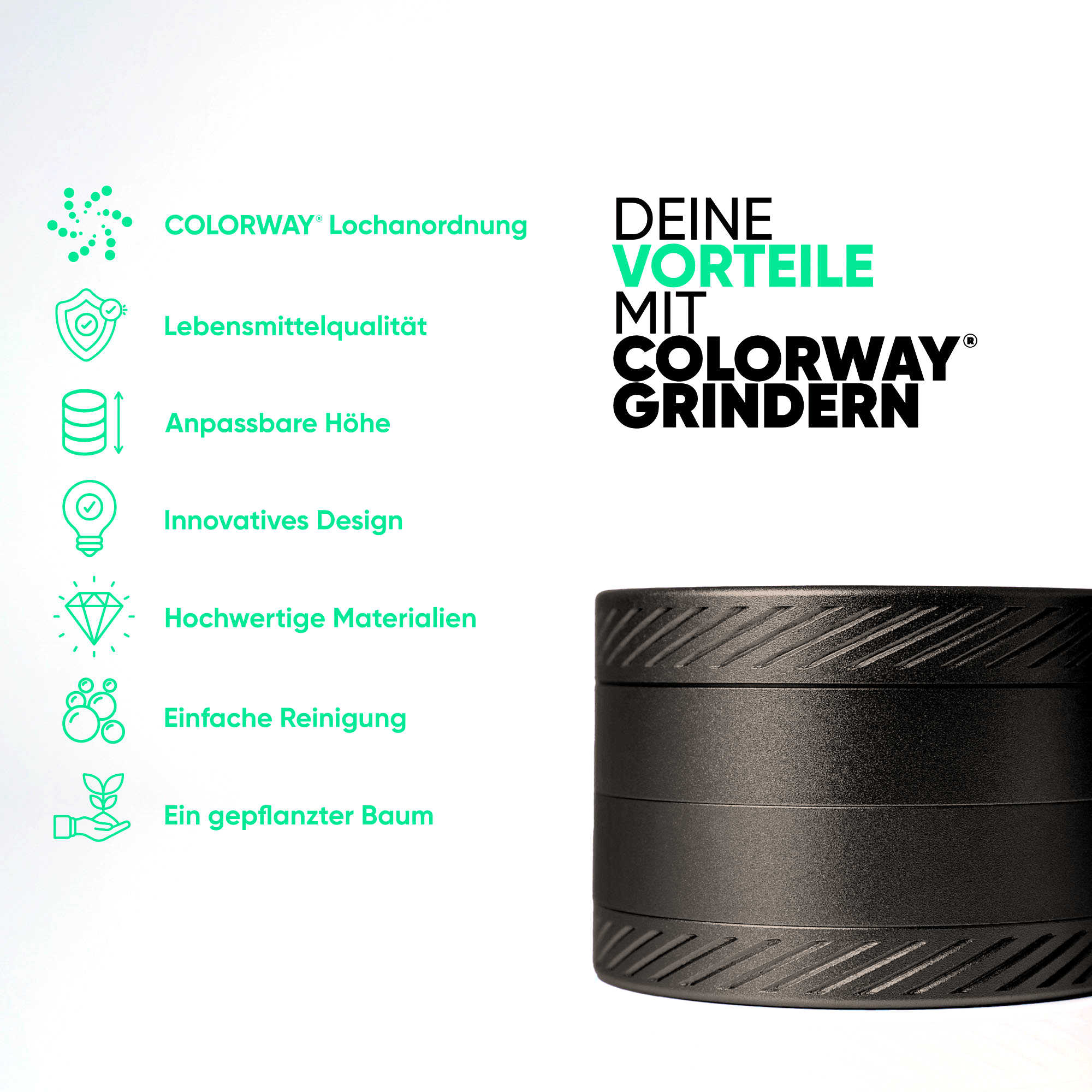 ALUMINIUM GRINDER - OBSIDIAN