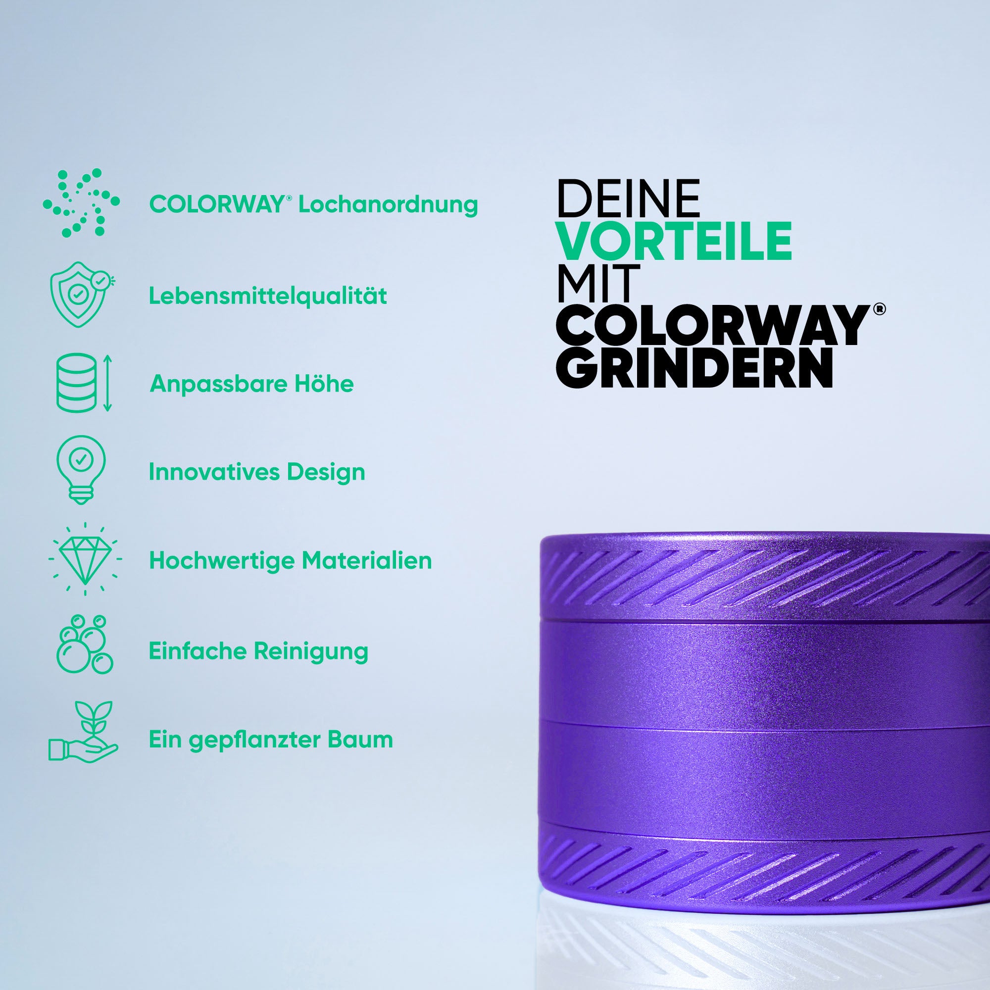 ALUMINIUM GRINDER - DARK GRAPE