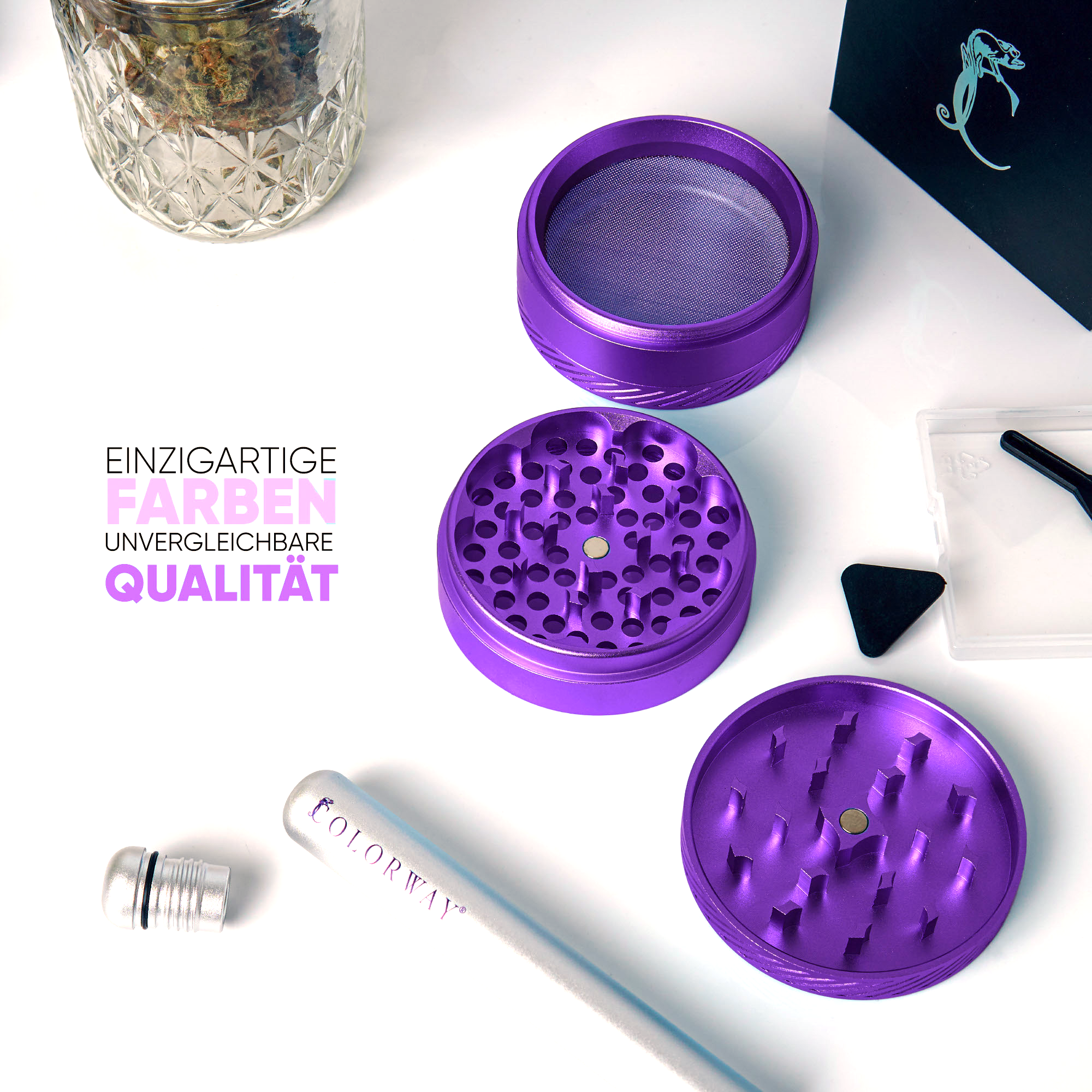 ALUMINIUM GRINDER - DARK GRAPE