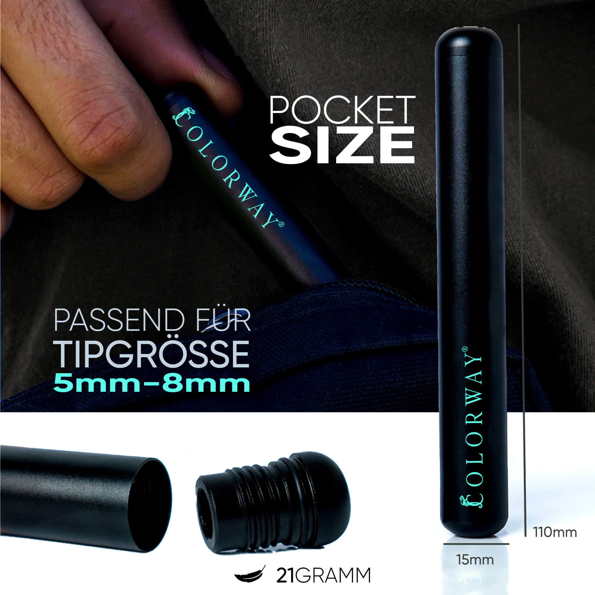 PREROLL STASH BLACK + FRESH MINT