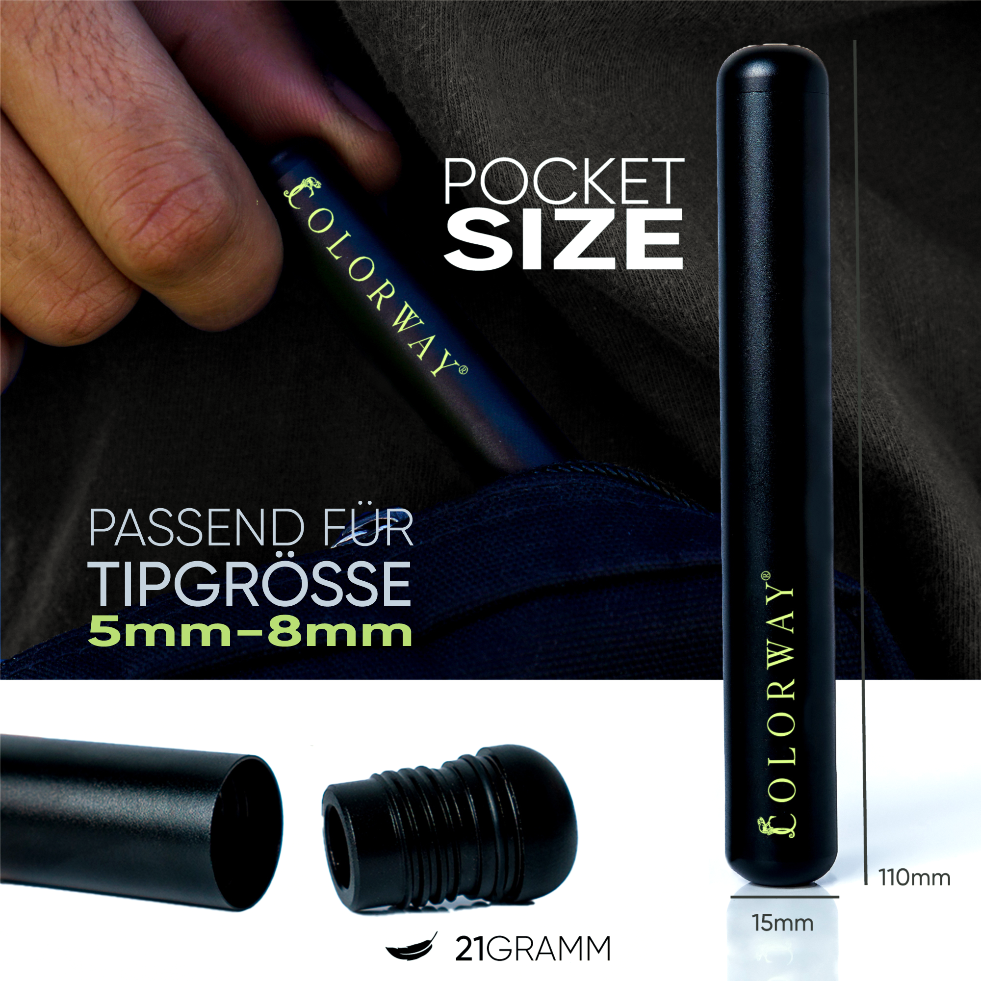 PREROLL STASH BLACK + SOUR LIME