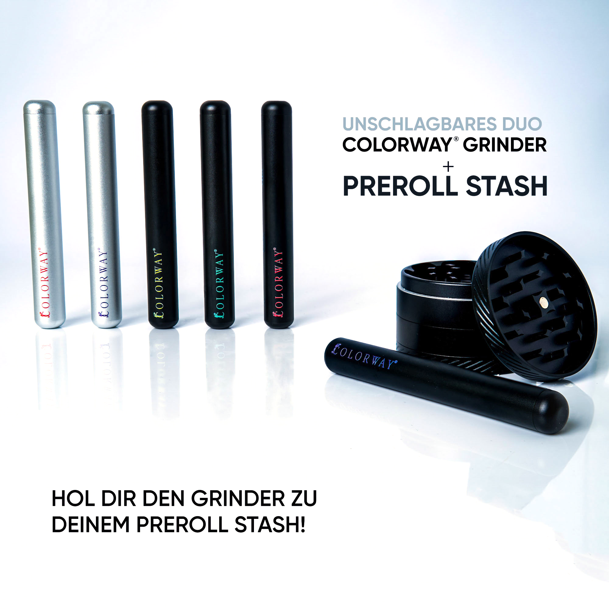 PREROLL STASH SILVER + DARK GRAPE