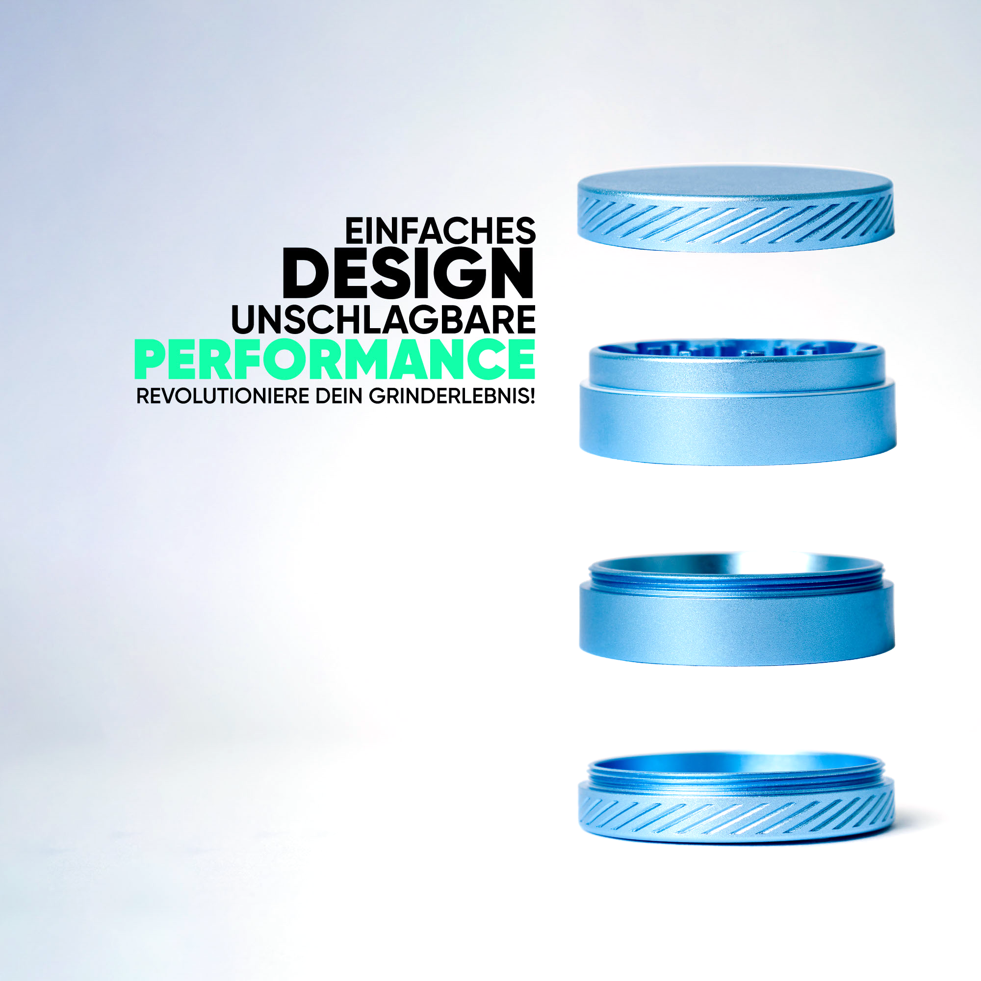 ALUMINIUM GRINDER - BLUE SMOKE