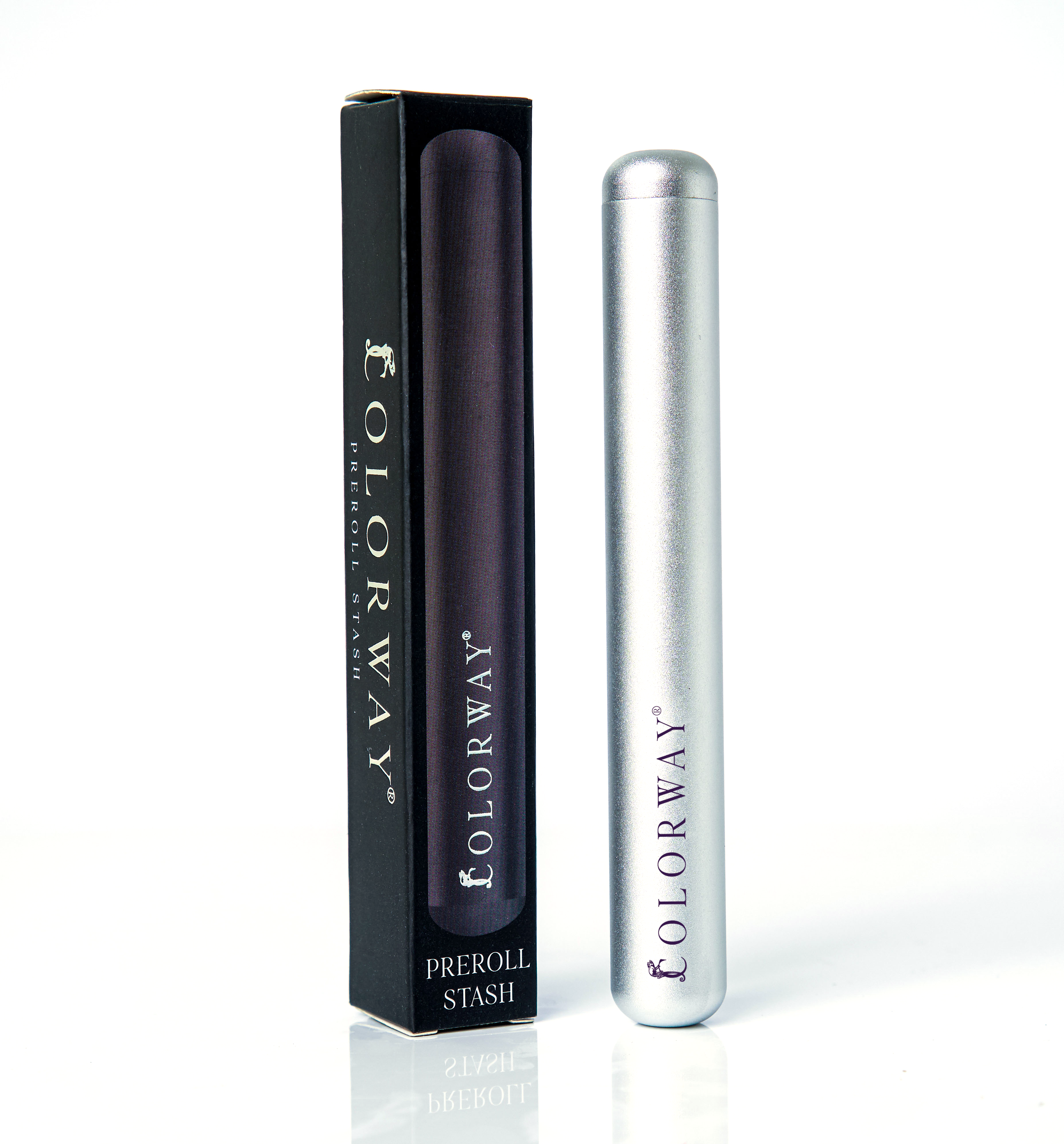 PREROLL STASH SILVER + DARK GRAPE